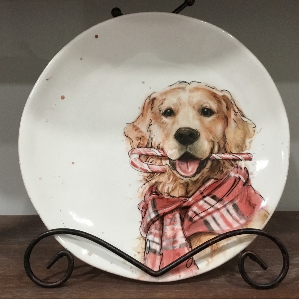 Southern Living Holiday Noel “Buddy” Golden Retriever Plate